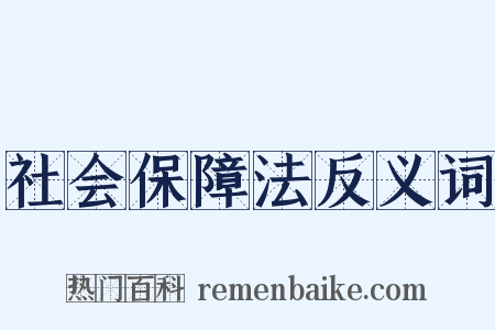 社会保障法反义词是什么意思的图片